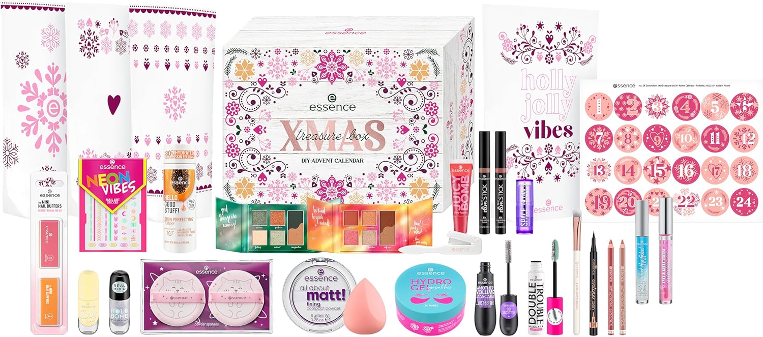 ESSENCE Calendario de Adviento 2025 Essence X-MAS Treasure Box DIY Advent Calendar 2025